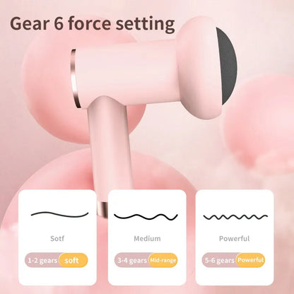 6-Speed Rechargeable Mini Massage Gun Fat-Reducing, Relaxation Tool Pink