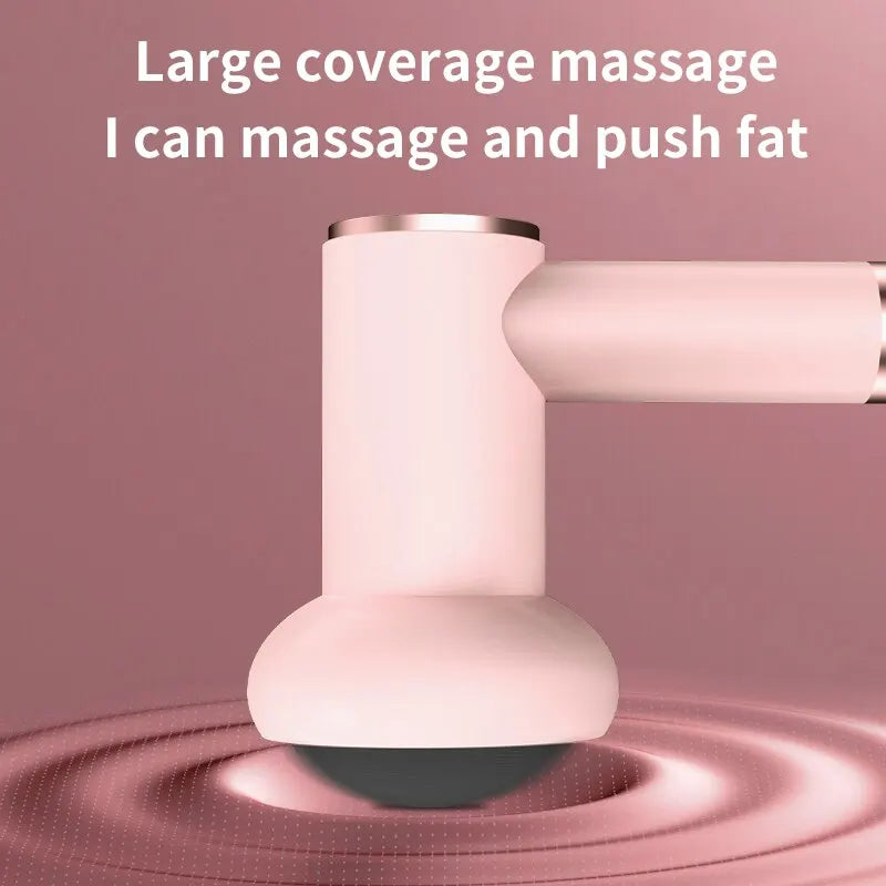 6-Speed Rechargeable Mini Massage Gun Fat-Reducing, Relaxation Tool Pink