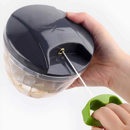 1000ml Manual Food Chopper – Hand-Pull String Vegetable Cutter
