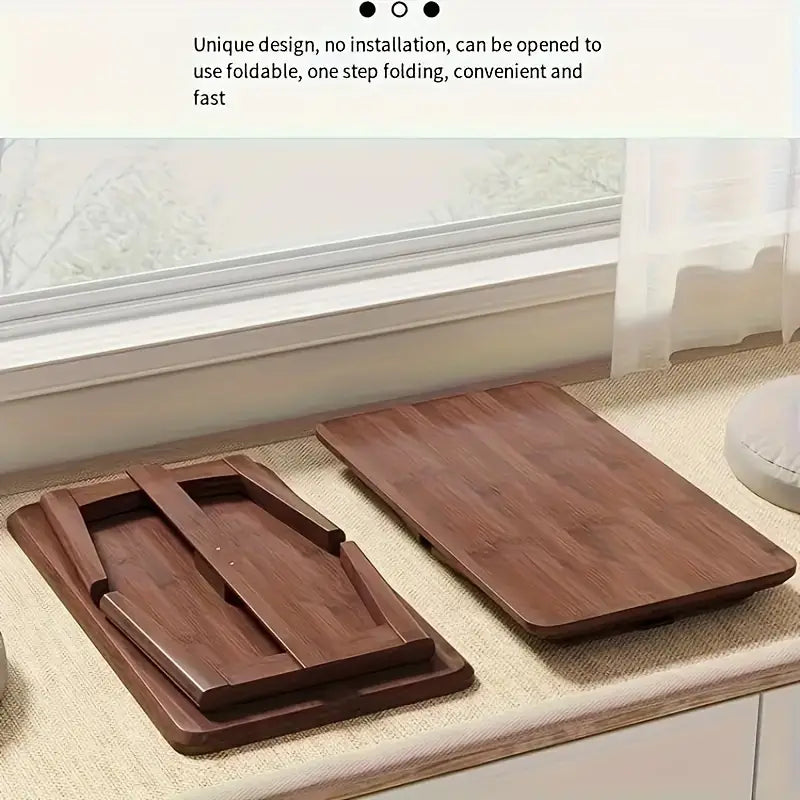 Foldable Bamboo End Table - 60 x 40 x 26 cm