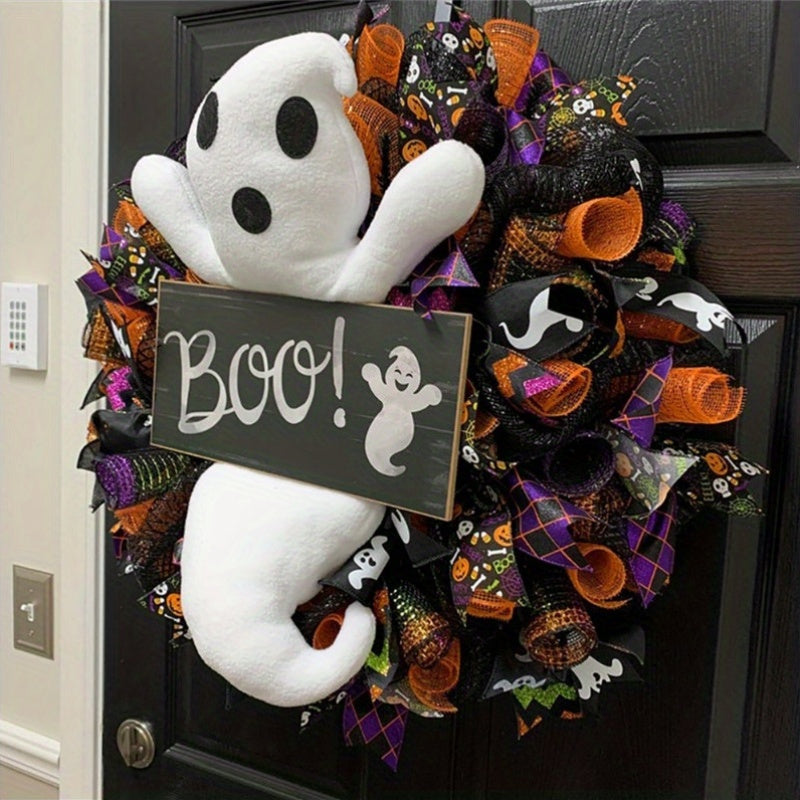 Halloween Ghost Door Wreath Felt Decoration