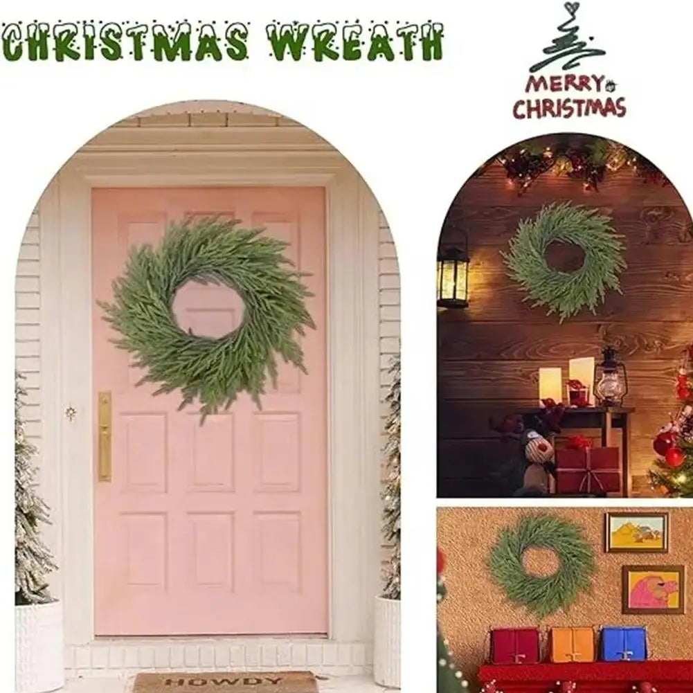 Large Christmas Pine Wreath Artificial Green Holiday Wreath