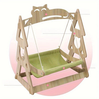 Cat Hammock Tree with Scratching Rope Lounger Bed