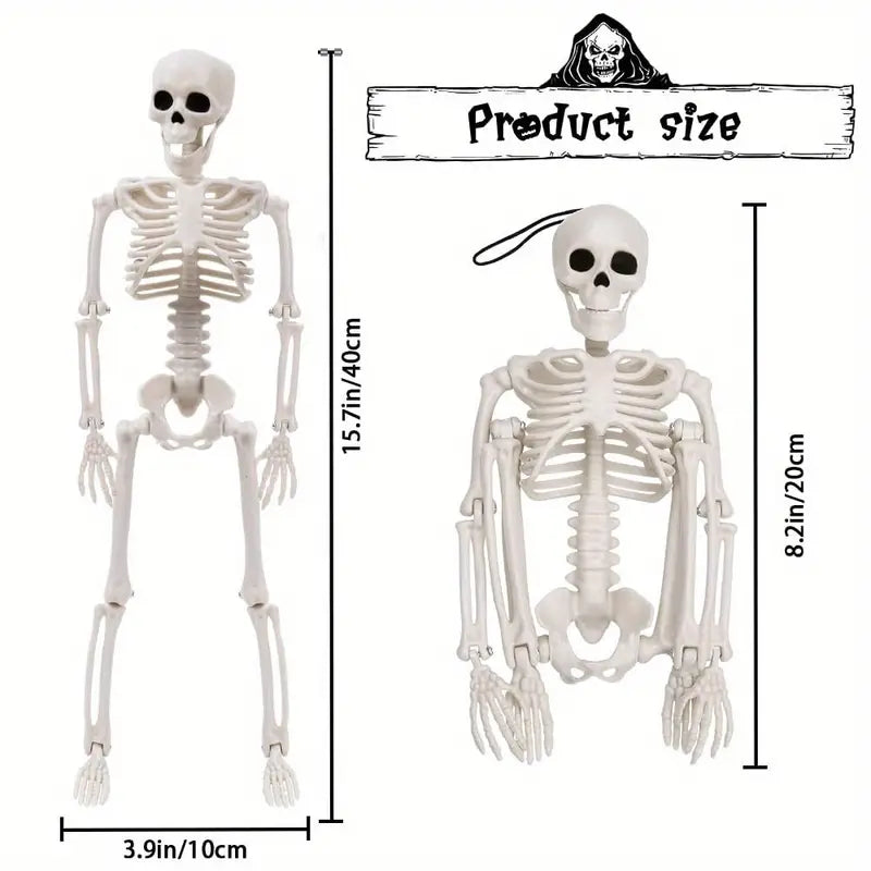 Set 3pcs 40.64cm Posable Halloween Skeleton Decorations Haunted Houses, Graveyards, and Indoor Outdoor
