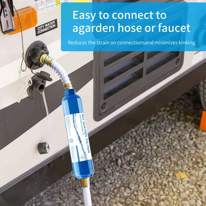 1pc RV Inline Hose Water Filter with Hose Protector