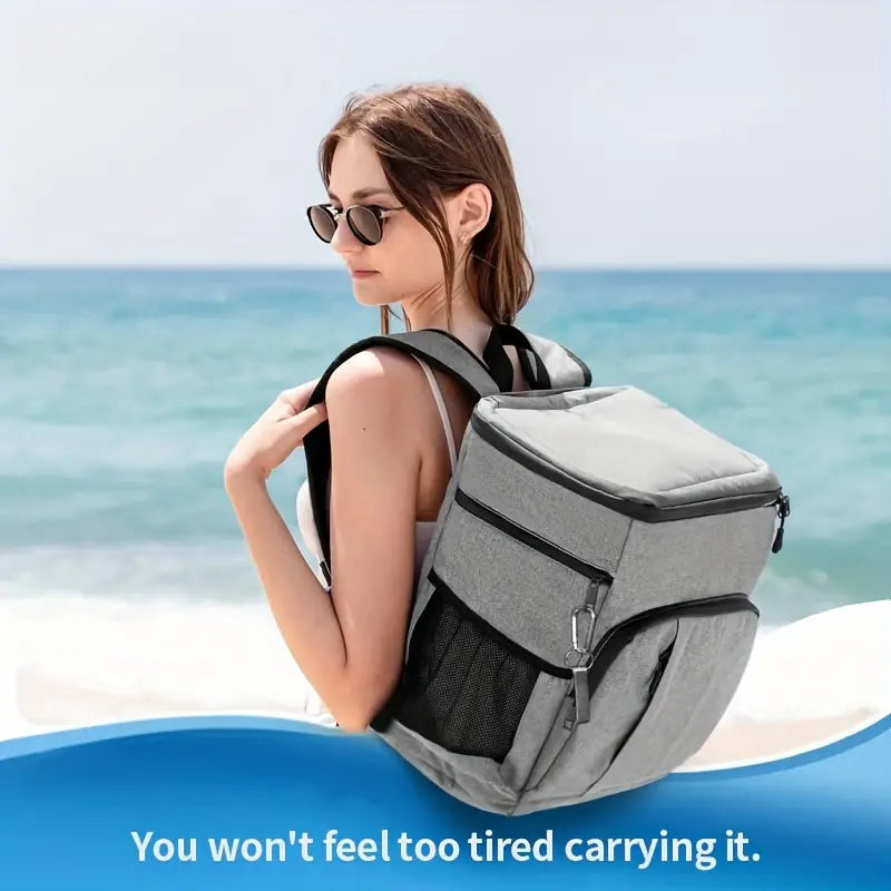 Large Capacity Waterproof Picnic Backpack - Grey