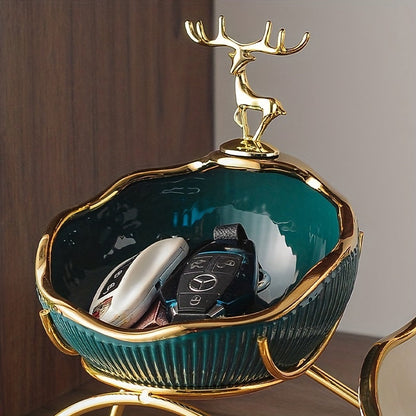 Shoe Cabinet with Golden Frame and Handles