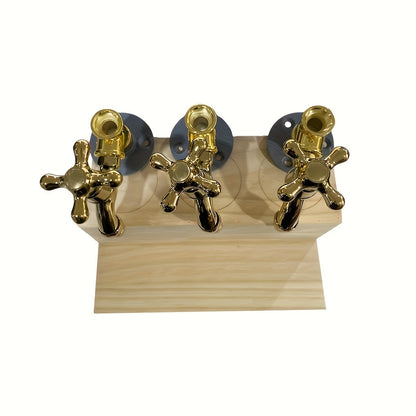 Three-Way Whiskey Decanter Tap Dispenser with Handle