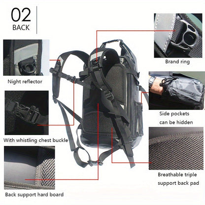 Waterproof PVC Dive Gear Backpack with Reflective Strips