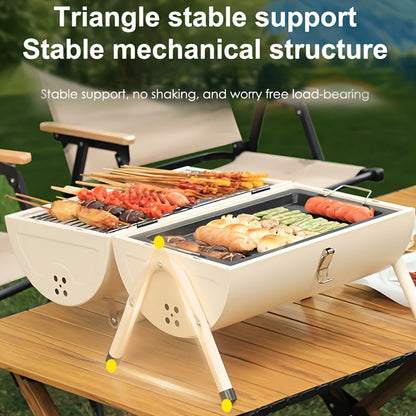 Portable Cast Iron BBQ Grill Charcoal Stove