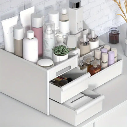 Large Capacity Cosmetic Storage with Drawers Store Brushes, Makeup, Skincare, Perfumes
