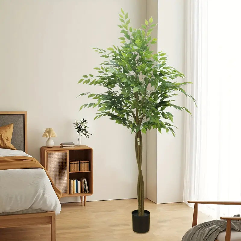 Nearly Natural 160.02cm Artificial Ficus Palm Tree in Pot