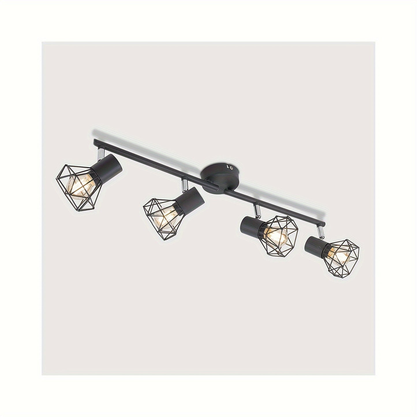 Industrial 4-Light Semi-Flush Ceiling Light