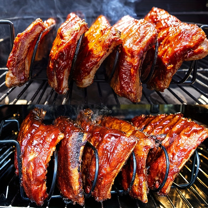 Carbon Steel Non-Stick BBQ Rib Roasting Rack