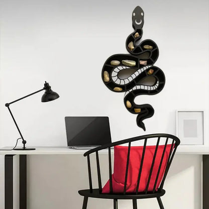 Serpent-Style Wooden Storage Rack: A Slithering Solution