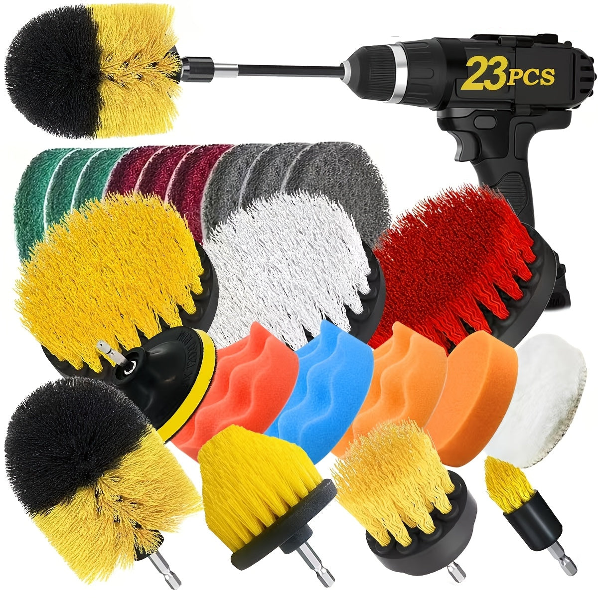 23-Piece Drill Brush Cleaning & Polishing Kit