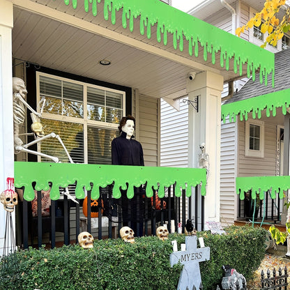 Halloween UV Reactive Green Slime Banner