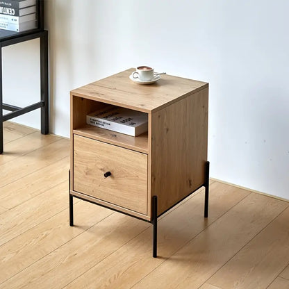 Wood Bedside Cabinet - Quiet Glide Drawers
