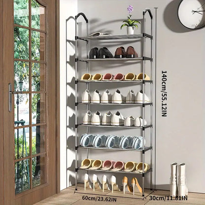 Organize your shoe collection with this multi-layer shoe rack