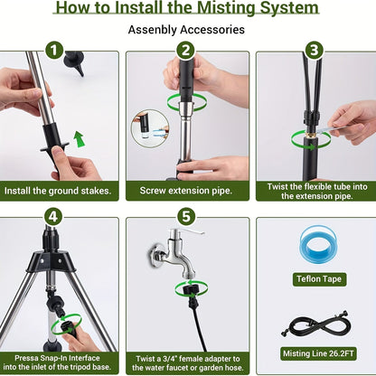 Outdoor Misting Stand for Patio & Pool