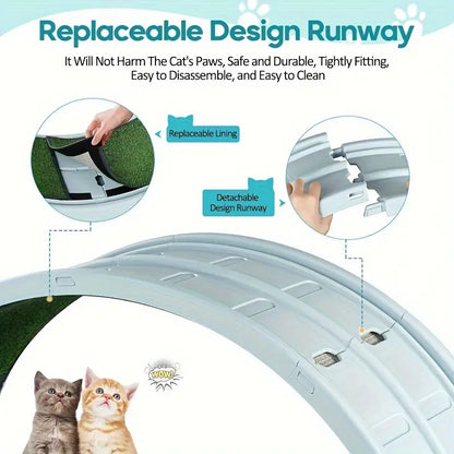 Pet Fitness Wheel - Interactive Treadmill for Cats and Dogs Grey