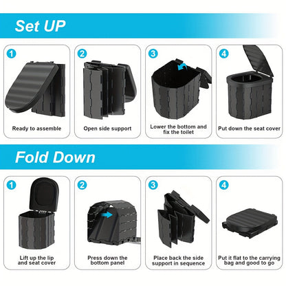 Portable Outdoor Toilet Kit with Privacy Tent