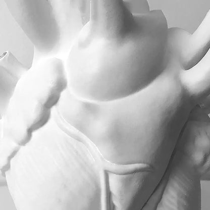 Unique Pedestal Vase Shaped as Human Heart | Novelty Bud-Vase Christmas Decor