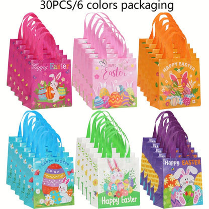 Easter Gift Bags Rabbit Egg Print Tote (30pcs)