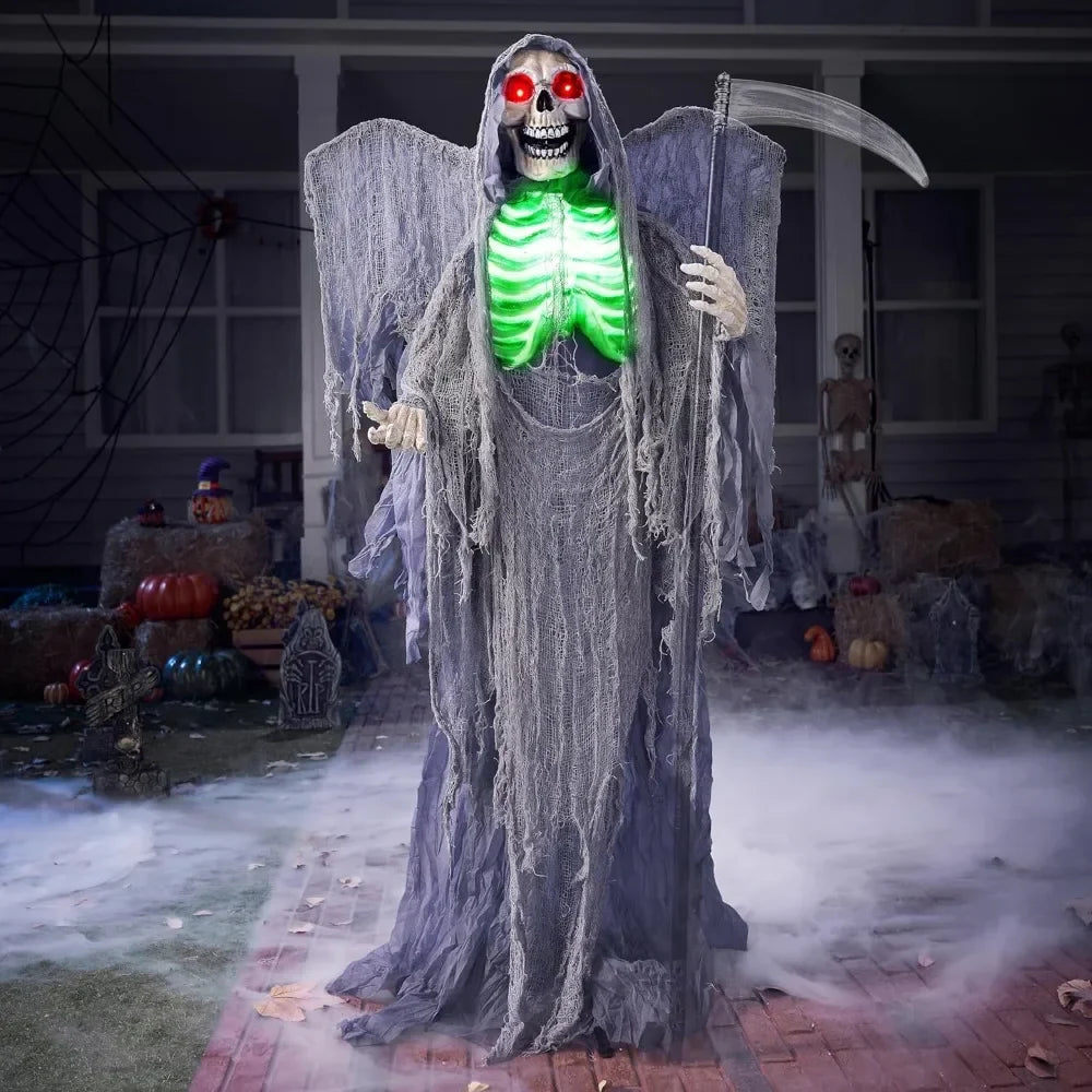 Life Size Grim Reaper Animatronic Halloween Decoration