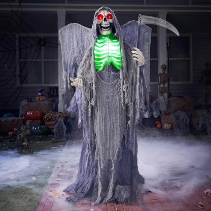 Life Size Grim Reaper Animatronic Halloween Decoration