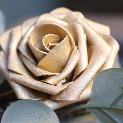 25-Piece Golden Artificial Rose Flowers Set