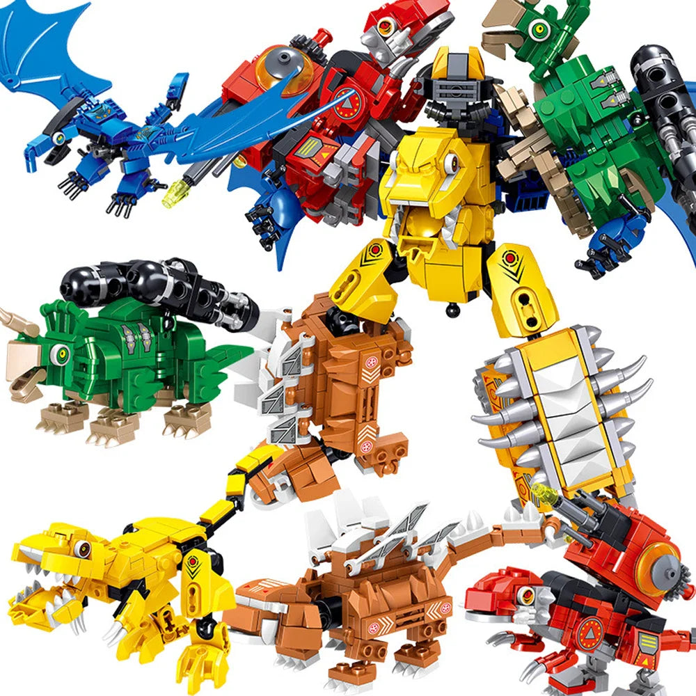 Dinosaur Building Blocks Toy 6-in-1 for Kids (670pcs)