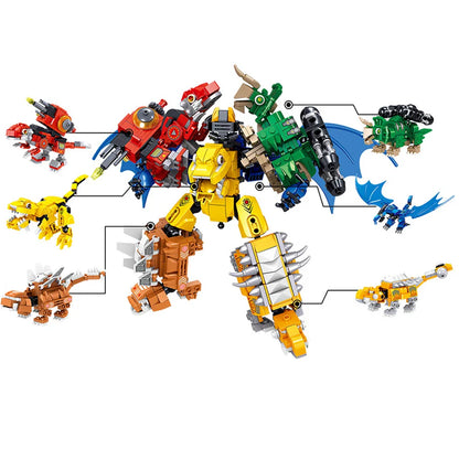 Dinosaur Building Blocks Toy 6-in-1 for Kids (670pcs)