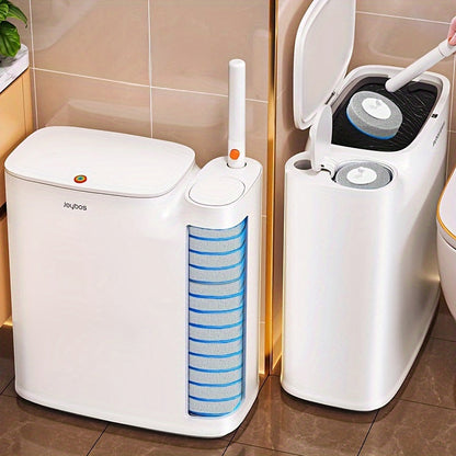 Bathroom Trash Can with Toilet Brush & 72 Heads