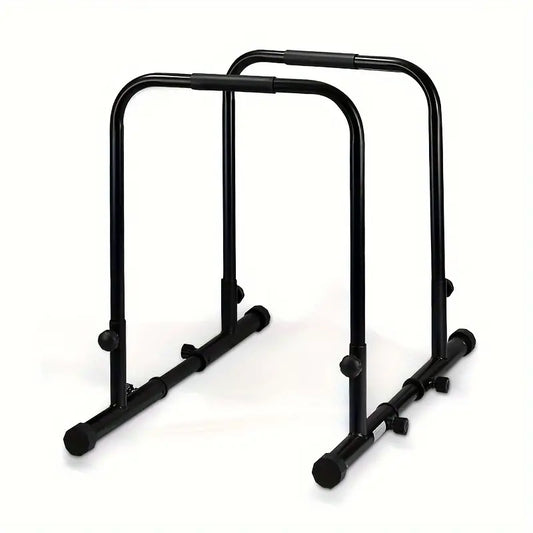 Adjustable Heavy Duty Dip Parallel Bars, Pull-Up Bars - Universal Use (Black)