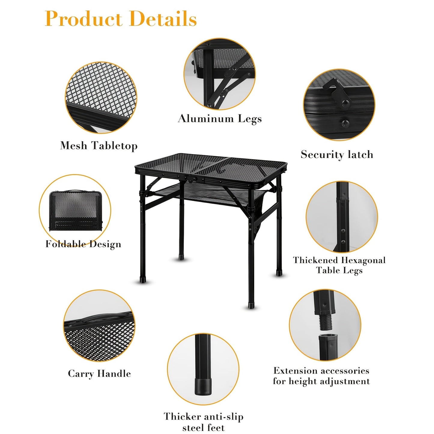 Black Metal Casual Side Table