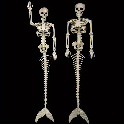 Mermaid Skeleton Decoration -  Nautical Theme Hanging Prop