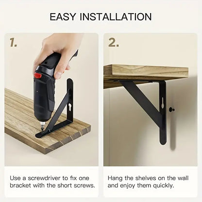 Rustic Wood Corner Wall Shelves for Elegant Display & Storage