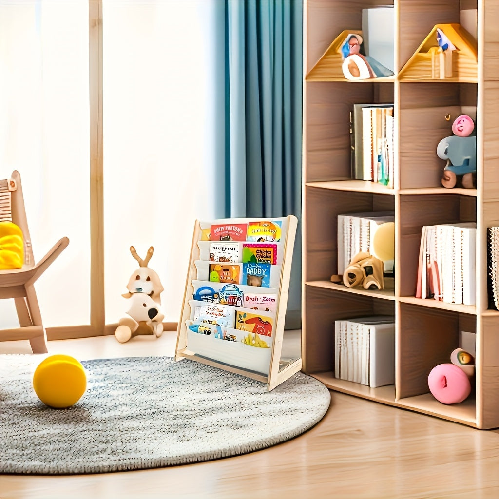 Wooden Bookshelf with Legs with Open Storage