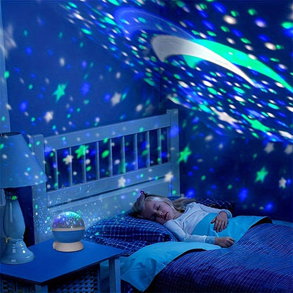 Rotating Starry Sky Projection Night Light