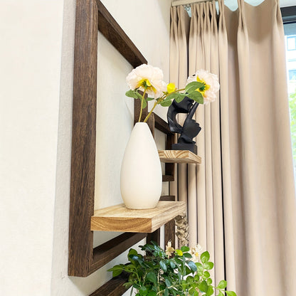 Wooden Wall Shelf Set Display Boxes