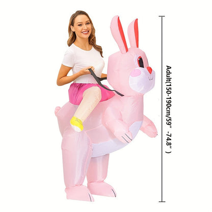 Fun Ride-On Animal Theme Inflatable Bunny Costume