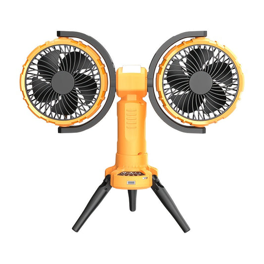 Dual Head Outdoor Camping Fan with Power Bank