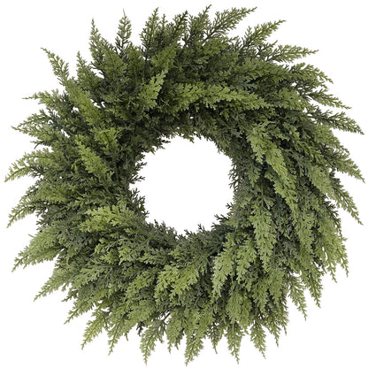 Real Touch Artificial Cedar Wreath Wall Hanging