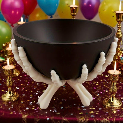 Skull Hand Bowl Holder Halloween Candy Dish