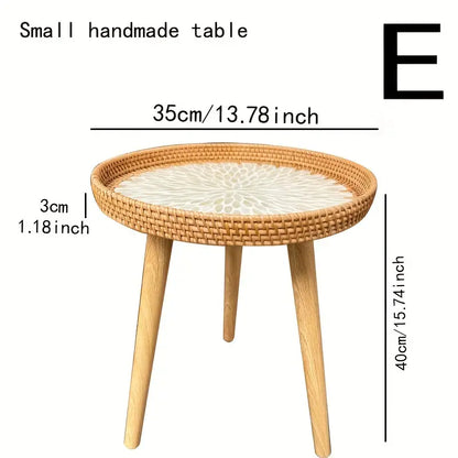 Understated elegance meets Nordic sensibilities in the Rattan Shell Table