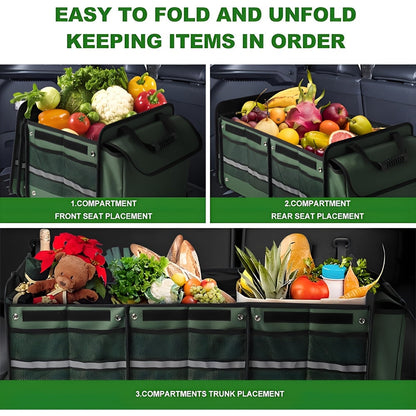 Car Storage Bag Foldable Trunk Organizer with Ice Pack