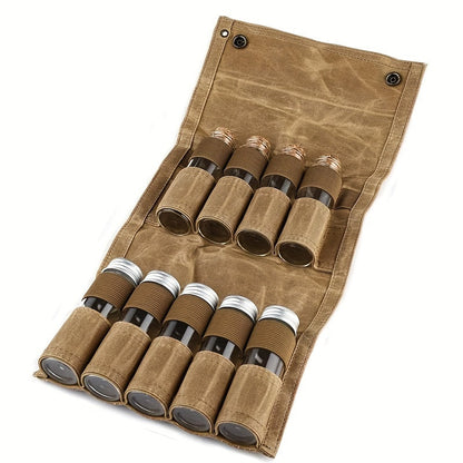 Portable Spice Jar Set with Canvas Bag (9pcs)