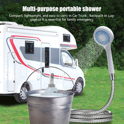 Portable USB Charging Camping Shower Pump Outdoor