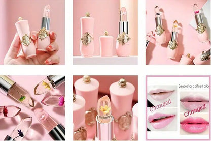 Flower Jelly Lipstick Temperature Change Moisturizer Long Lasting Lip Gloss Lip Balm